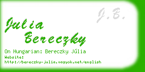 julia bereczky business card