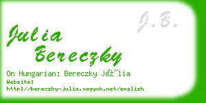 julia bereczky business card